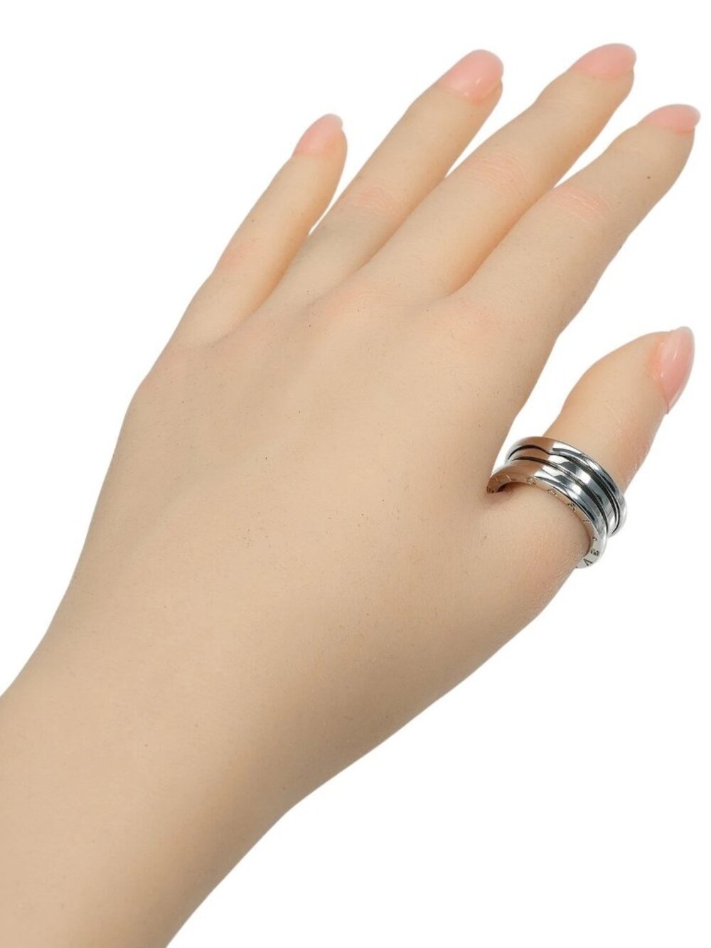 BVLGARI B.ZERO1 3 bands Ring B.ZERO1 K18 white gold #8.0(US Size) 10.33g Women